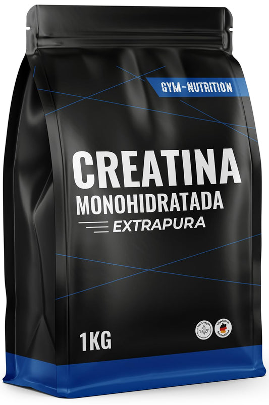 Creatina Monohidratada 1kg / 1000g - Polvo 100% Vegano - Creatina Monohidrato Sin Sabor con Inulina - Alta Pureza - Producido en Alemania - Creatine Monohydrate Powder