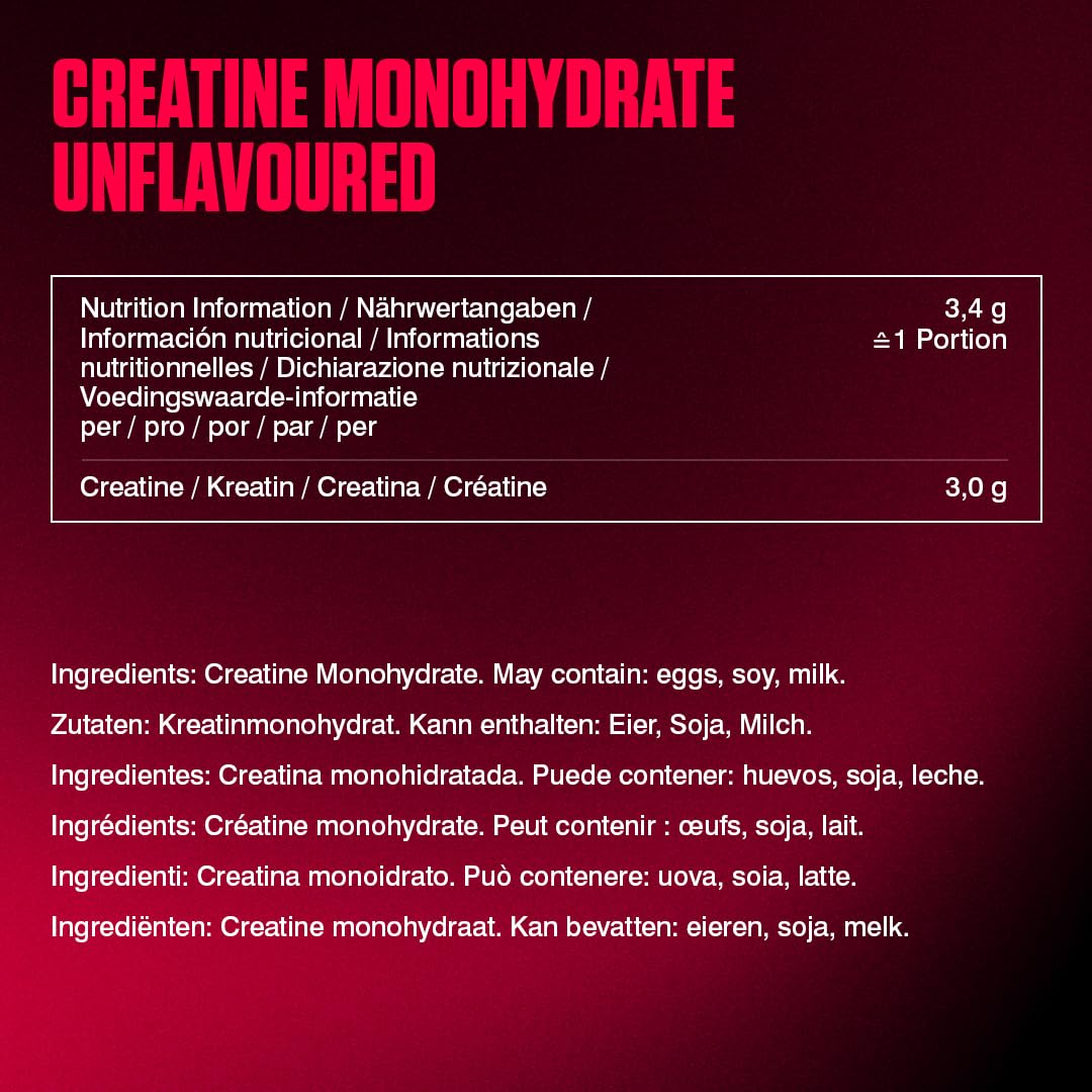 Dymatize Creatine Monohydrate Unflavoured Powder 500g - 100% Creapure Creatine - Aminoácidos - Creatina