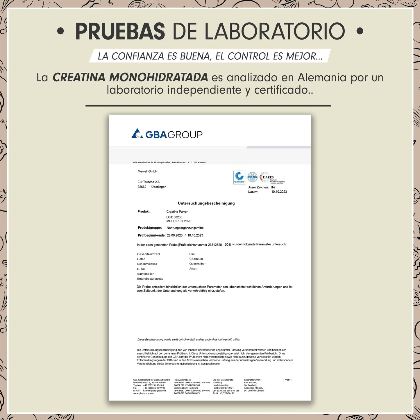 Creatina monohidratada en polvo 1kg / 1000g - calidad micronizada - óptimamente dosificada - creatina pura sin aditivos - 100% vegana - para 292 dias